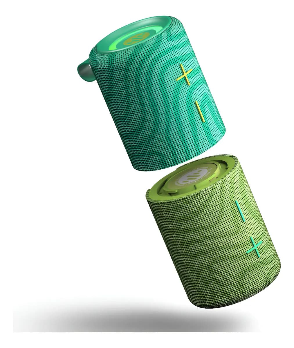 Parlante Portátil 2 en 1 Stromberg Mega Twin Ipx4 Bluetooth Verde lima Usb-c