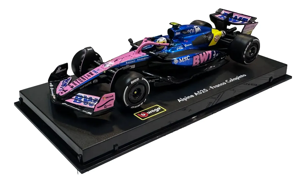 Auto de colección Bburago del Alpine A525 de Franco Colapinto, escala 1:43, el más vendido de toda la categoría Vehículos a Escala de MercadoLibre Argentina