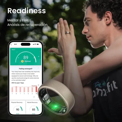 Anillo Inteligente Amazfit Helio Ring Titanio Talle 10 — imagen 4
