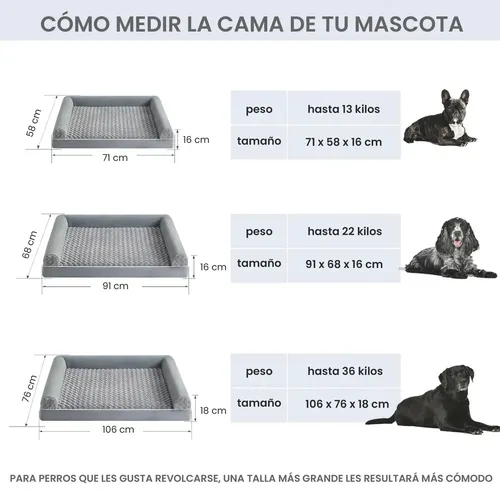 Cama Ortopédica Para Perro Memory Foam Gel Antideslizante Gris Wbpetbed-01 — imagen 2