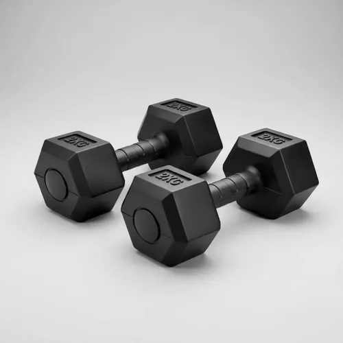 Par de Mancuernas Fitnesas 2 kg — Recubiertas en PVC