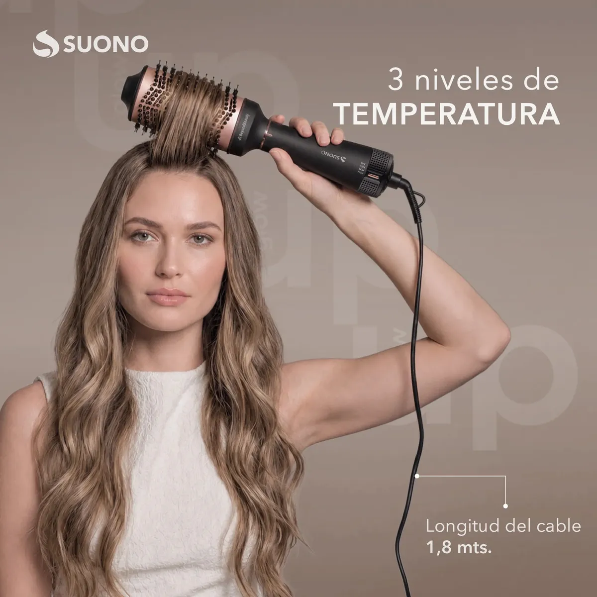 Cepillo Secador Voluminizador Suono 3 Niveles — imagen 3