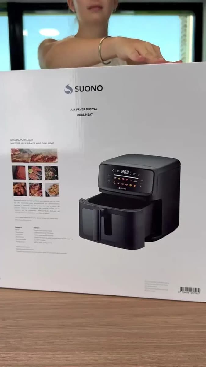 Airfryer Suono Digital Y Doble Resistencia 12 Programas 10l Negro — imagen 2