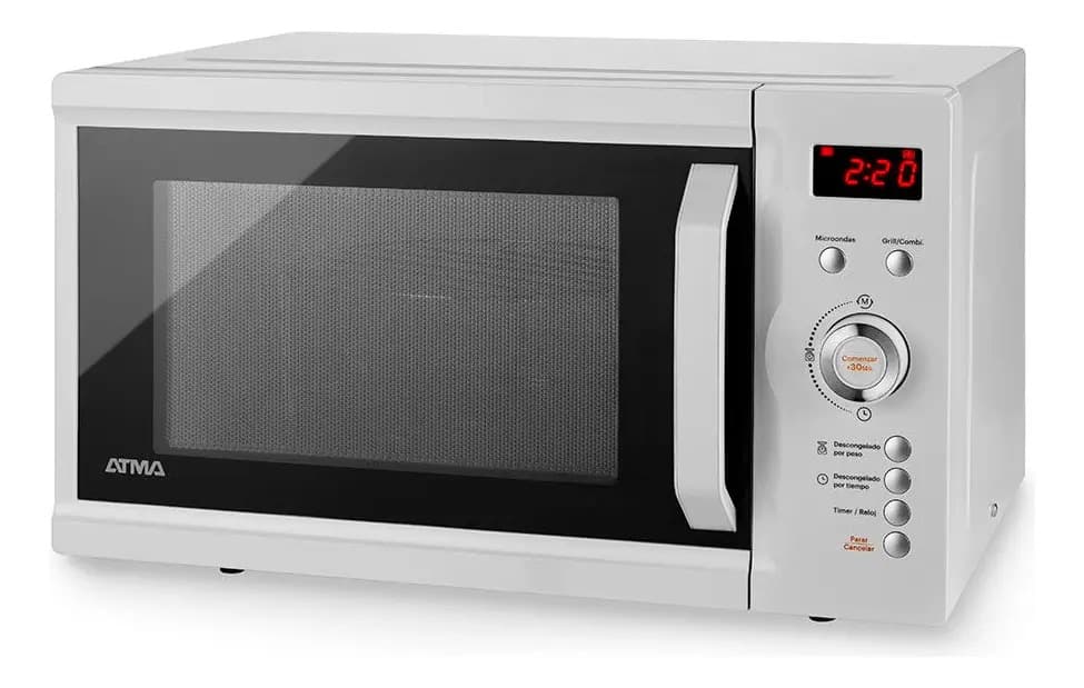 Microondas Grill Atma Easy Cook Md1723gn Blanco 23l