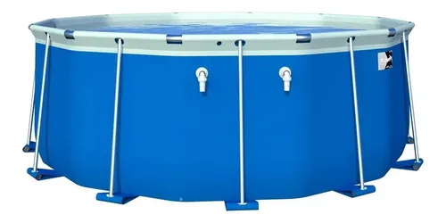 Pileta Pelopincho RD14 Circular 14000L Acero Inoxidable PVC Estructura Reforzada