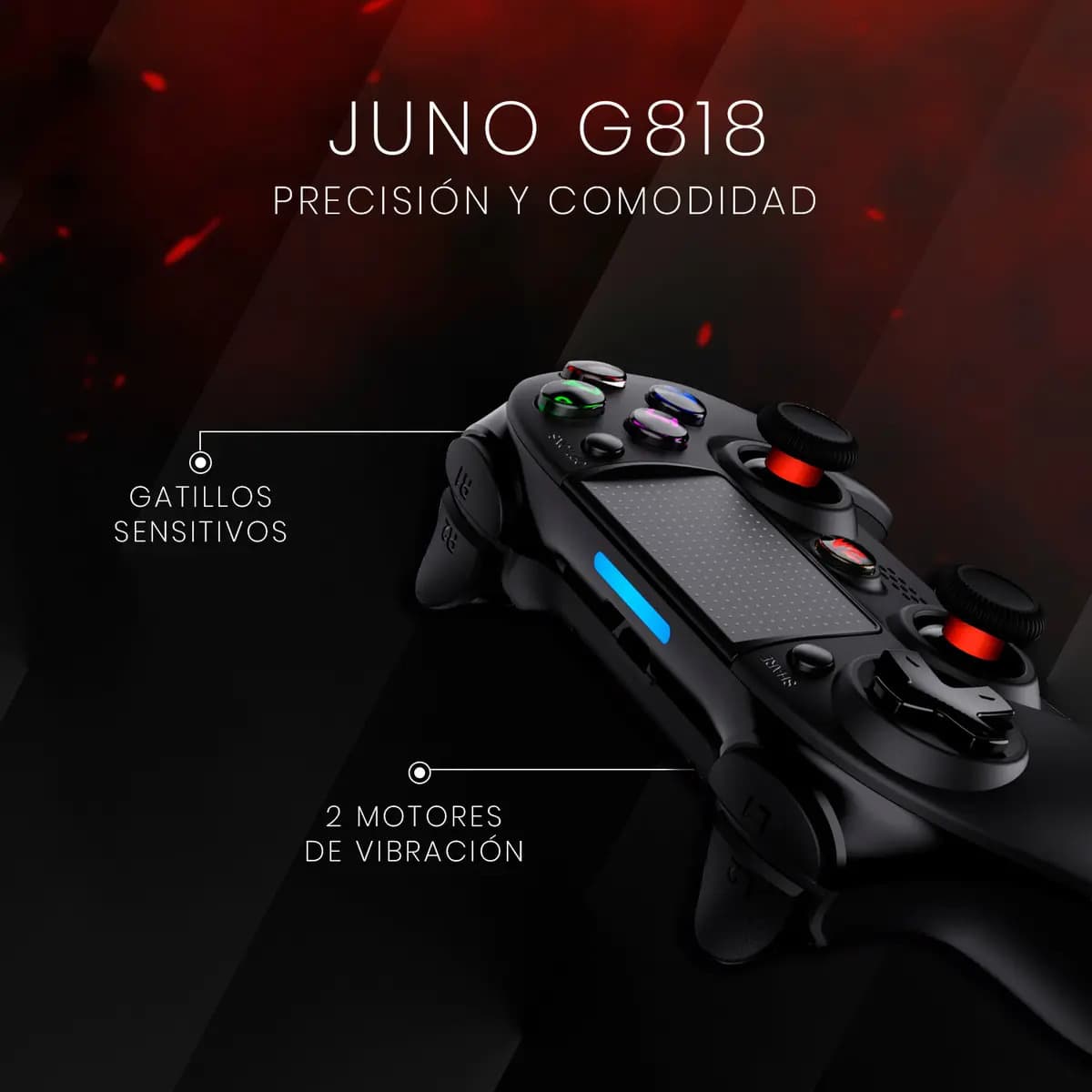 Joystick Gamepad Redragon Juno G818 Usb Wireless PS4 PC — imagen 2