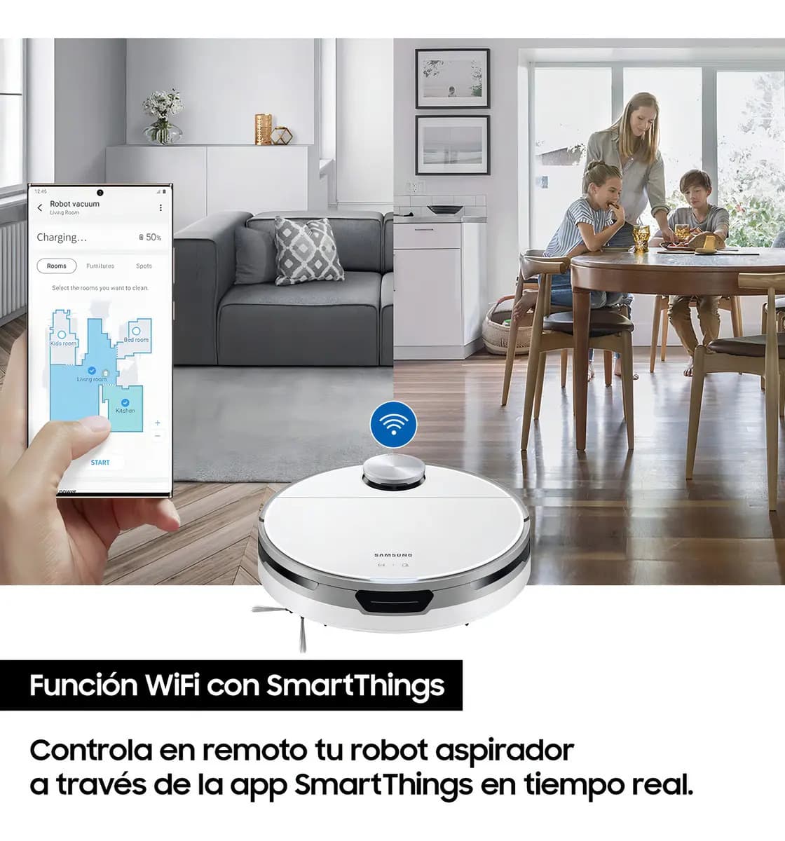 Aspiradora Robot Samsung Jetbot Lidar Mapping Dig. Inverter — imagen 4