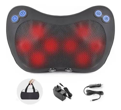 Masajeador Wolke Cervical Lumbar Multiuso Calor Espalda Black