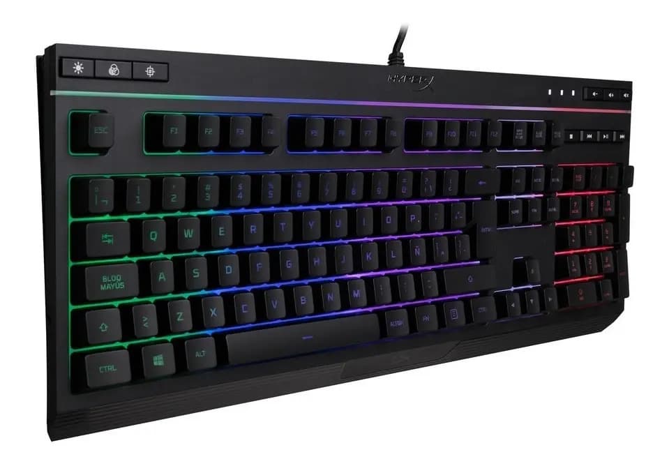 Teclado HyperX Alloy Core RGB Membrana Español Latinoamérica Negro — imagen 2