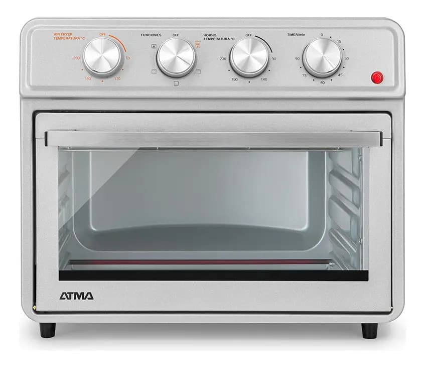 Horno Grill Con Freidora De Aire Atma Hgfa2323pi 23l Plateado
