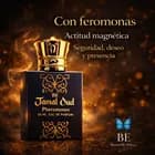 Perfume Arabe Hombre masculino Jamal Oud Feromonas Eau Parfum Amaderado Cuero Intenso Larga Duracion Spray Seductor Butterfly Effect Industria Argentina Vegano Cruelty Free Oriental Especiado Vainilla — imagen 5