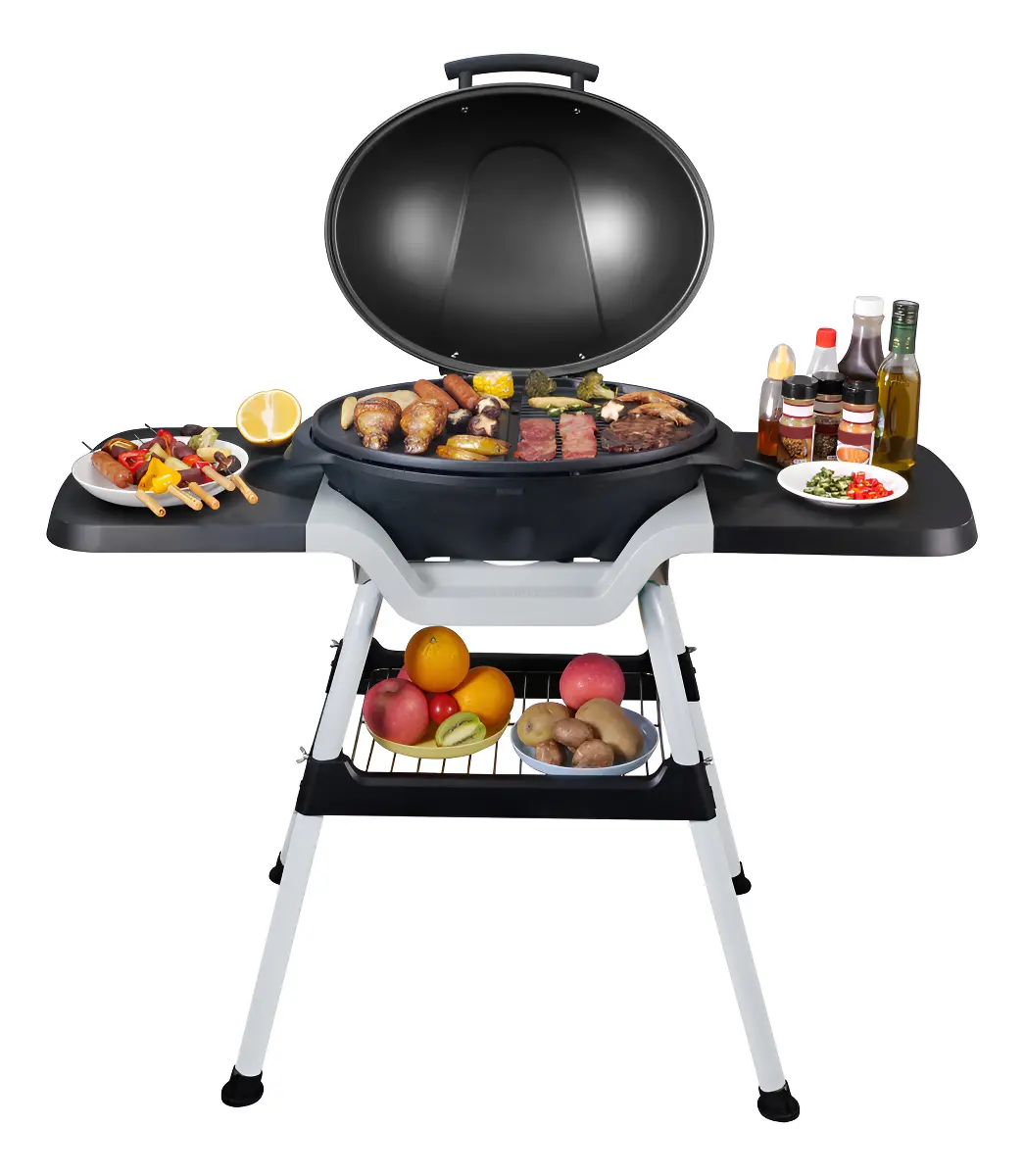 Parrilla Eléctrica Philco Pge389bp Doble Mesada Y 2 Zonas De Cocción 2000w