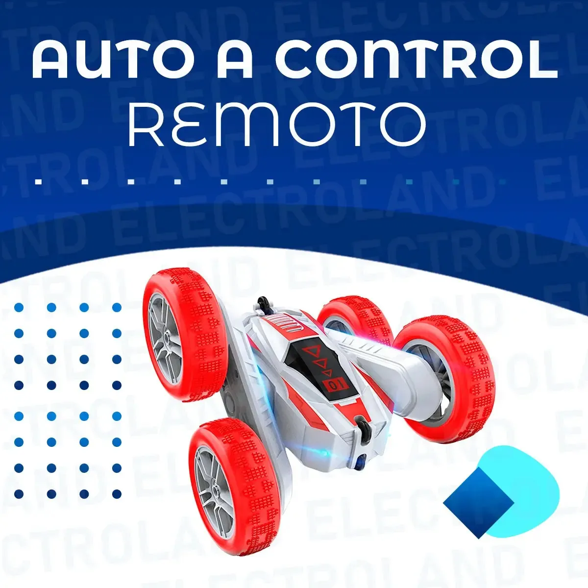 Auto Control Remoto Electroland CX 84 Con Luces Y Humo 360 Blanco — imagen 2