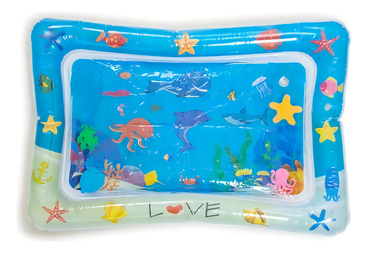 Alfombra Sensorial Inflable Con Aire Y Agua 4230 Bebe Love Pez — imagen 2