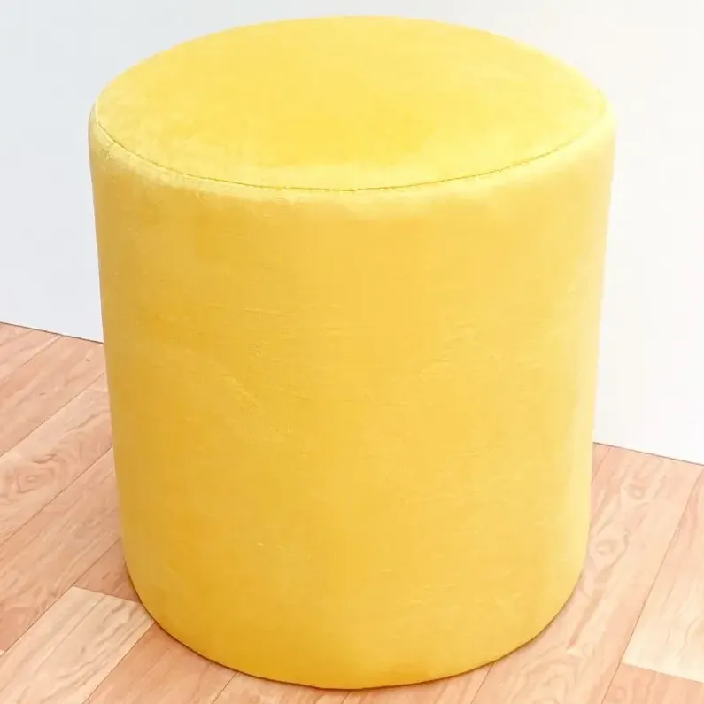 Puff Redondo Moderno Pana Lino Banqueta Sillon Premium Paris