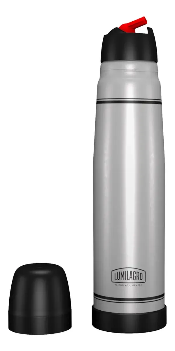 Termo Lumilagro de acero inoxidable Luminox 1 litro pico matero Bala — imagen 2