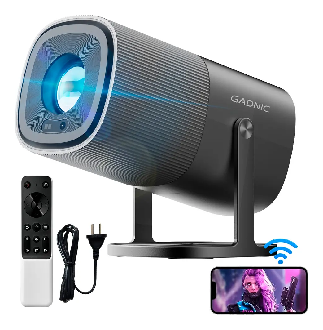Proyector Portátil Gadnic FHD ATV 9000 Lúmenes Screen Mirroring 200 ANSI Enfoque Automático Rotación 270