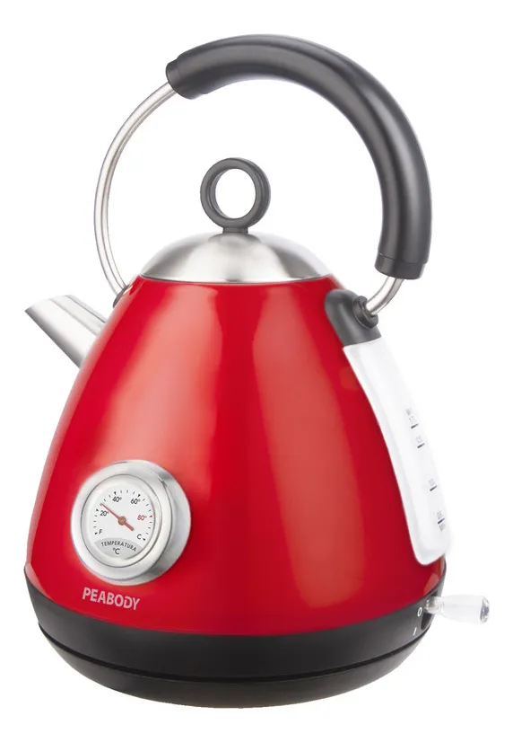 Pava Eléctrica Vintage Peabody PE-KV8215R Color Rojo 2200 W