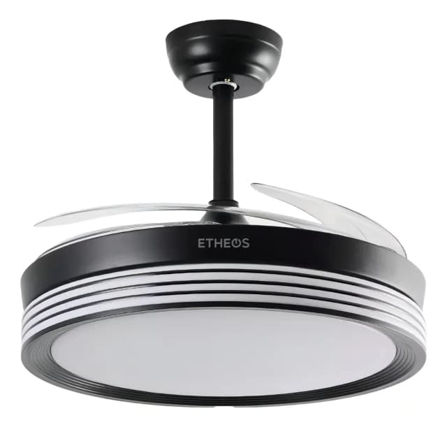 Ventilador de techo retráctil Etheos con luz LED, la elección general de esta guía