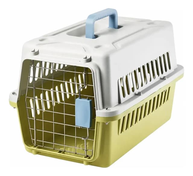 Transportadora rígida para gatos con puerta de metal