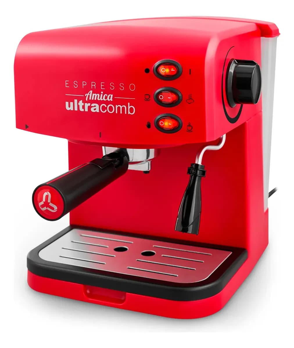 Cafetera express Ultracomb CE-6108 15 bar roja