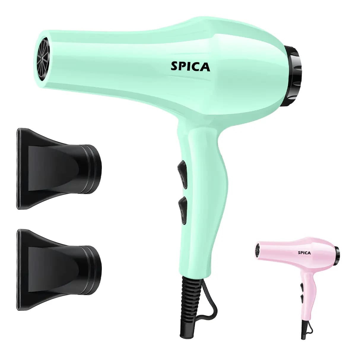 Secador Pelo Cabello Spica Sp-1900 2 Velocidades Color Verde claro