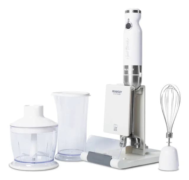 Licuadora de mano Peabody PE-LMA327B de 800 W con varilla de acero inoxidable y accesorios