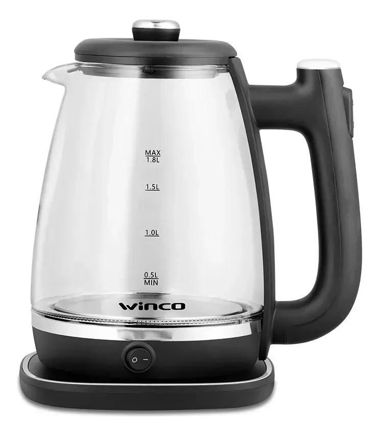 Pava eléctrica de vidrio Winco W1719, la mejor compra de la comparativa