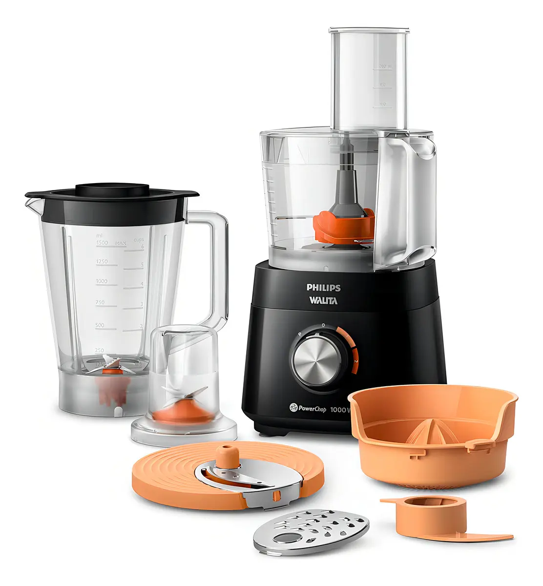 Procesadora De Alimentos Philips PHHR730490 1000w 1.5l Negro