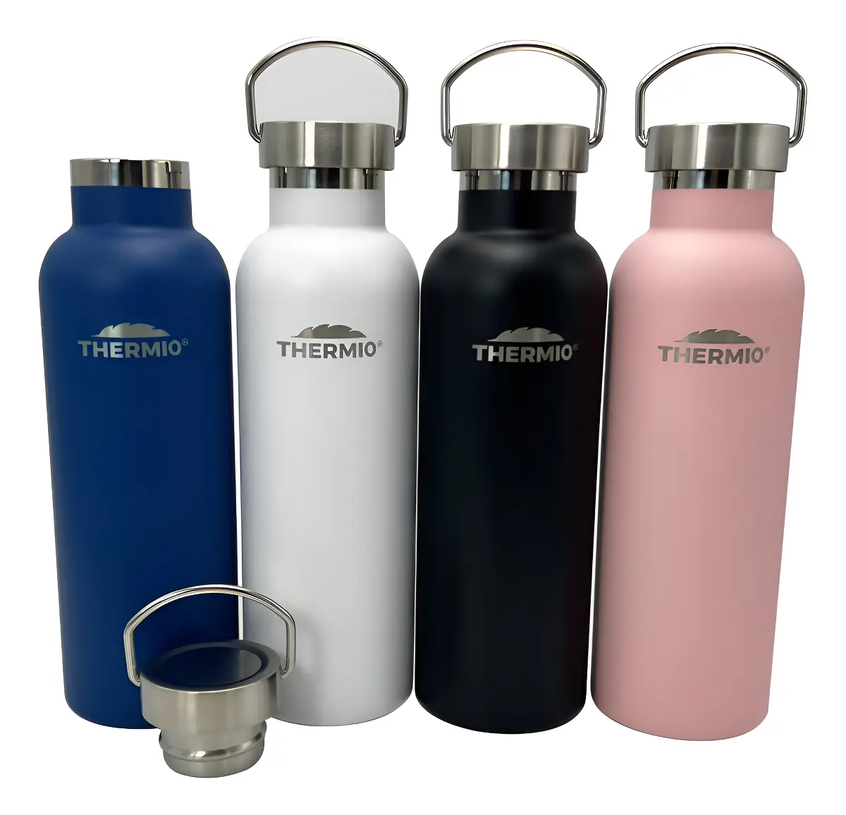 Botella Thermio Termica Deportiva 750 Acero Inox Color Negro