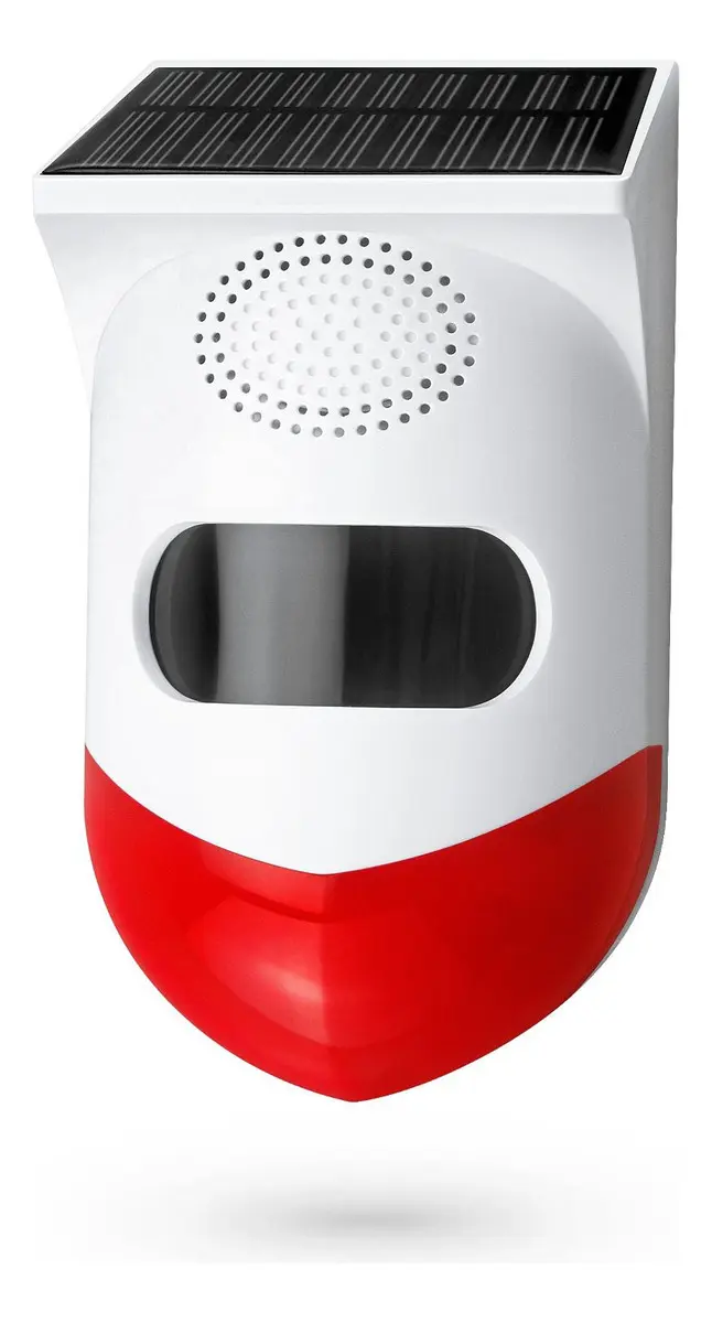 Sensor De Movimiento Inalámbrico Tuya Solar Wifi Y 433mhz Alarma Blanco